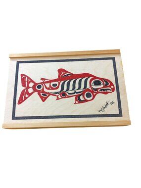 Corey Bulpitt Haida Gwaii Signed Cedar Salmon Box